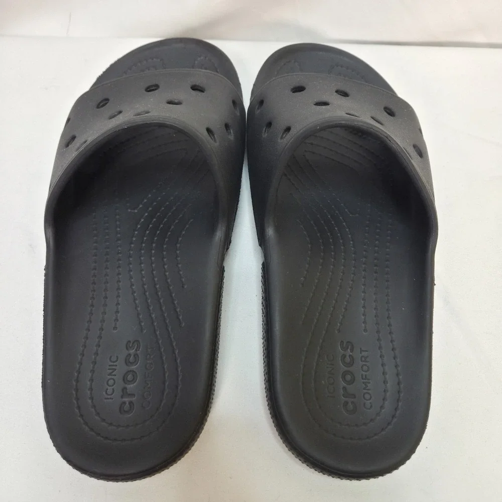 Crocs Original Classic Iconic Comfort Slides Sandals Unisex Adults Black M9 W11